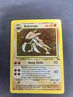 Kabutops 9/62 Holo Rare Fossil WOTC Vintage Pokemon TCG - Image 3