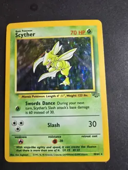 1999 Scyther Holo 10/64 Jungle Pokemon Rare - Image 3