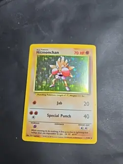 Hitmonchan 007/102 Base Set Holo Rare - Vintage Pokemon Card Clean - Image 2