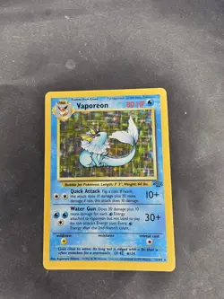 Pokemon TCG Vaporeon Jungle 12/64 Holo Unlimited Holo Rare - Image 1