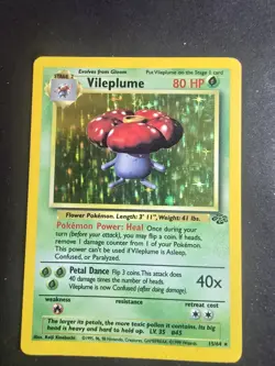 Pokemon TCG Vileplume Jungle 15/64 Holo Unlimited Holo Rare - Image 4