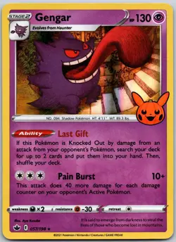 Gengar 057/198 Holo Promo Trick or Trade BOOster Near Mint - Image 1