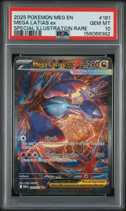 2025 POKEMON MEG EN-MEGA EVOLUTION #181 MEGA LATIAS EX PSA 10 - Image 1