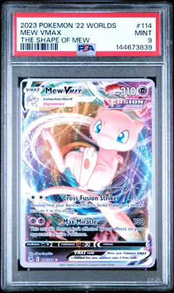 2023 POKEMON 2022 WORLD CHAMPIONSHIPS DECK: THE SHAPE OF MEW #114 MEW VMAX PSA 9 - Image 1