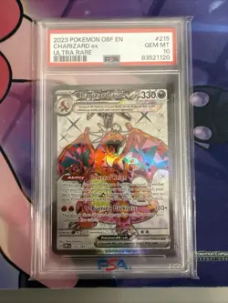 PSA 10 Charizard ex 215/197 SV03 Obsidian Flames Full Art UR Holo EN 2023 - Image 1