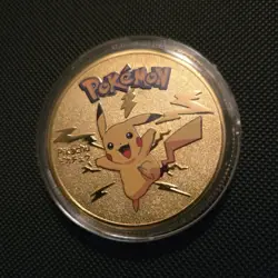 Pokemon Gold Metal Commemorative Coin Pikachu - Image 1