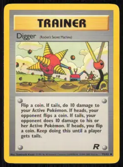Digger 75/82 Uncommon Team Rocket Pokemon Unlimited Lightly Played - Image 1