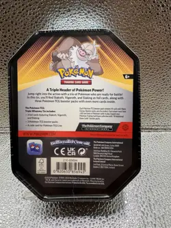 Pokemon TCG Tyranitar, Slaking, and Darkrai Triple Whammy Tins - Factory Sealed - Image 5