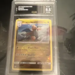 Pokemon TCG Dragonite Reverse Holo GMA 8.5 Sun & Moon 96/149 2017 English - Image 1