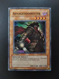 YUGIOH 2008 | ARMAGEDDON KNIGHT | PTDN-DE021 | 1ST | GERMAN | EXCELLENT - VG - Image 1