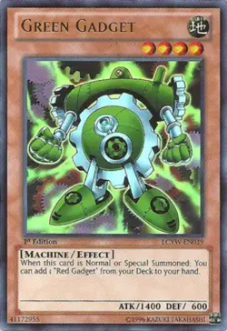 Green Gadget - LCYW-EN039 - Ultra Rare - Unlimited Edition - Heavily Played - Image 1