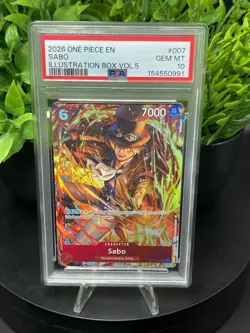 Sabo OP05-007 One Piece Illustration Box Vol. 5 Promo Foil PSA 10 Gem Mint 💎 - Image 1