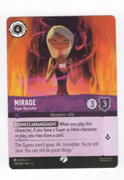Disney Lorcana Wilds Unknown MIRAGE Super Recruiter Epic Foil #208/204 - Image 1