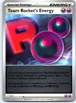 Team Rocket's Energy 217/217 Uncommon Ascended Heroes Pokemon Reverse Holo NM - Image 1