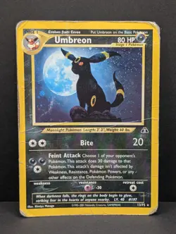 Umbreon 13/75 Neo Discovery Holo Ultra Rare Unlimited WOTC Pokemon TCG vintage - Image 1