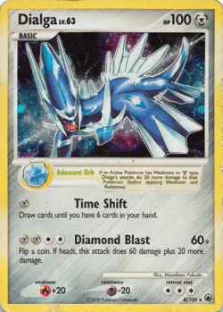 Dialga 4/100 Majestic Dawn Holo Pokemon TCG HP Heavily Played - Image 1