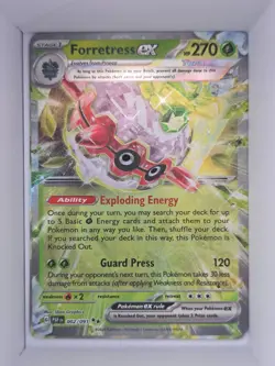 Pokemon TCG Forrestress ex 002/091 Double Rare Holo Paldean Fates PAF Near Mint - Image 1