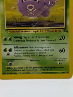 Pokemon Weezing 45/62 Fossil Regular - Image 4