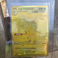 Pokemon TCG Mega Greninja EX 122/086 Gold Hyper Rare Chaos Rising Pack Fresh - Image 1