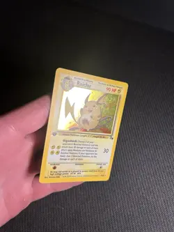 Pokemon TCG Raichu 14/62 1st Edition Fossil Holo MP+ - Image 4