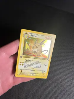 Pokemon TCG Raichu 14/62 1st Edition Fossil Holo MP+ - Image 5