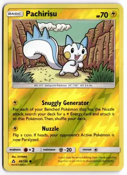 Pokemon TCG Pachirisu 49/156 Sm-Ultra Prism Reverse Holo - Image 1