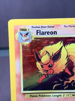 Pokemon TCG Flareon 3/64 Jungle Set Unlimited Holo Rare 1999 WOTC VTG - Image 2