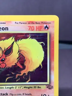 Pokemon TCG Flareon 3/64 Jungle Set Unlimited Holo Rare 1999 WOTC VTG - Image 3