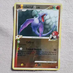 Pokemon Rising Rivals 55/111 Aerodactyl GL - Reverse Holo Common - Damaged - Image 1