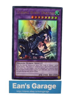 YuGiOh Tyrant Burst Dragon 1st Edition LCKC-EN063 Ultra Rare foil - MN - Image 1