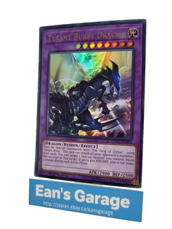 YuGiOh Tyrant Burst Dragon 1st Edition LCKC-EN063 Ultra Rare foil - MN - Image 3