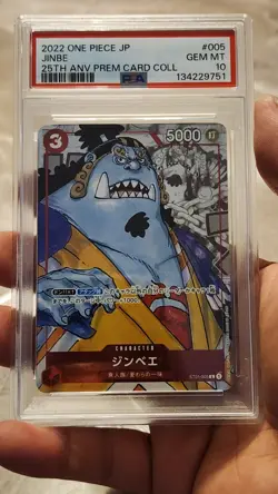 One Piece Jinbe PSA 10 25th Anniversary Premium Card Collection Japanese - Image 1