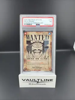 One Piece CCG Gol.D.Roger Wanted Alternate Art OP09-118 PSA 7 - Image 1