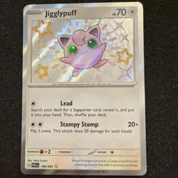 Jigglypuff - 198/091 - Paldean Fates - Baby Shiny Pokemon TCG Card NM #LA2 - Image 1