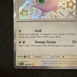 Jigglypuff - 198/091 - Paldean Fates - Baby Shiny Pokemon TCG Card NM #LA2 - Image 5