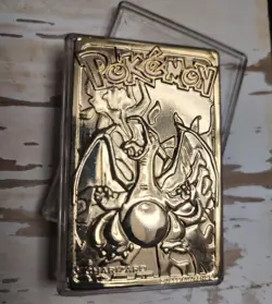 1999 Gold Charizard and Pokeball Burger King Card With Protective Case - Image 2