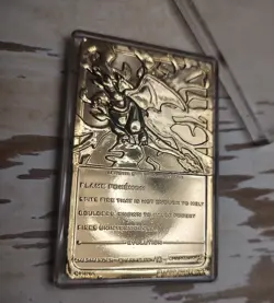 1999 Gold Charizard and Pokeball Burger King Card With Protective Case - Image 3