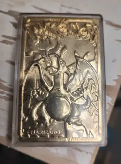 1999 Gold Charizard and Pokeball Burger King Card With Protective Case - Image 4