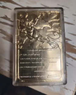 1999 Gold Charizard and Pokeball Burger King Card With Protective Case - Image 5