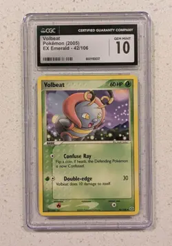 Volbeat 2005 EX Emerald Pokemon Card 42/106 - CGC 10 - Image 1