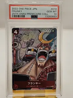 PSA 10 Franky 25th Anniversary Card ST01-010 One Piece Promotion Japanese - Image 1