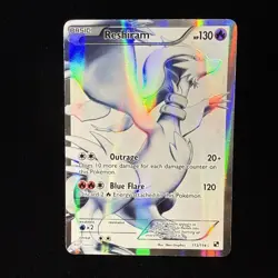 Reshiram Full Art 113/114 Black & White Holo LP Lightly Played 2011 Pokemon Card - Image 1