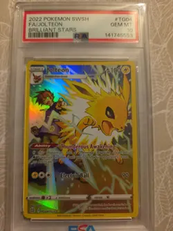 2022 BRILLIANT STARS #TG04 FA/JOLTEON PSA 10 graded Pokemon card - Image 1