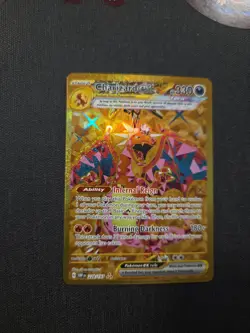 Charizard EX Hyper Rare Holo Card 228/197 Sv03: Obsidian Flames - Image 1