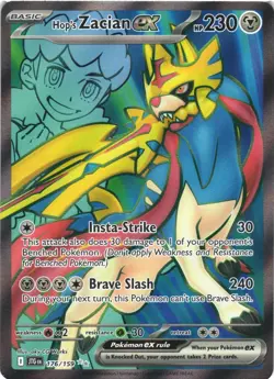 HOP'S ZACIAN EX 176/159 ULTRA RARE JOURNEY TOGETHER POKEMON NEAR MINT - Image 2