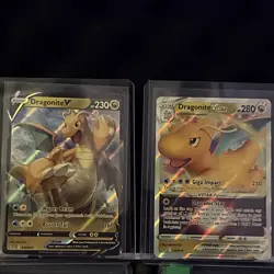 Pokemon TCG Dragonite V & Dragonite VSTAR Holo Lot 049/078 050/078 EN - Image 1