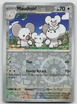Maushold 161/198 Scarlet & Violet Pokemon Reverse Holo NM Uncommon - Image 1