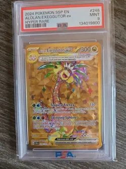 ALOLAN EXEGGUTOR ex HYPER RARE 2024 Pokemon SSP EN #248- PSA MINT 9 - Image 1