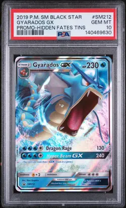 Gyarados Gx Promo-Hidden Fates Tins Pokemon Sm Black Star Promo SM212 PSA 10 - Image 1
