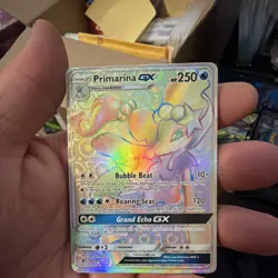 The Pokemon Company Primarina GX Full Art Secret Rare Holo SM-Guardians Rising … - Image 1